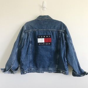 Vintage | 90s Tommy Hilfiger Logo Jean Jacket